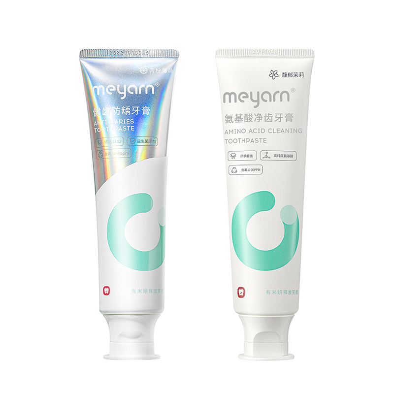 米妍（meyarn）健齿防龋牙膏110g/支*2青柠薄荷+馥郁茉莉（单位：支） 110g/支*2